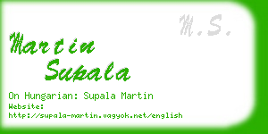 martin supala business card